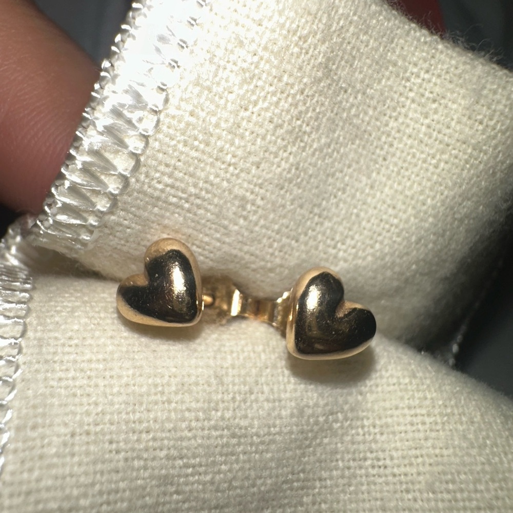 James Avery Gold Heart Earrings